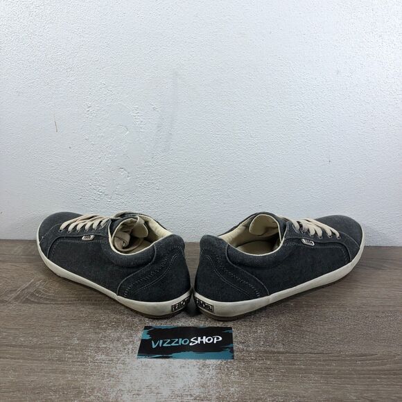 Taos Star Low Top Lace Up Grey Wash Flats Sneakers Women's 9.5 W STA12844 - Picture 4 of 8